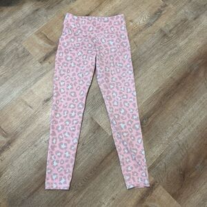 Women’s Pink and White Leopard Print spandex Leggings